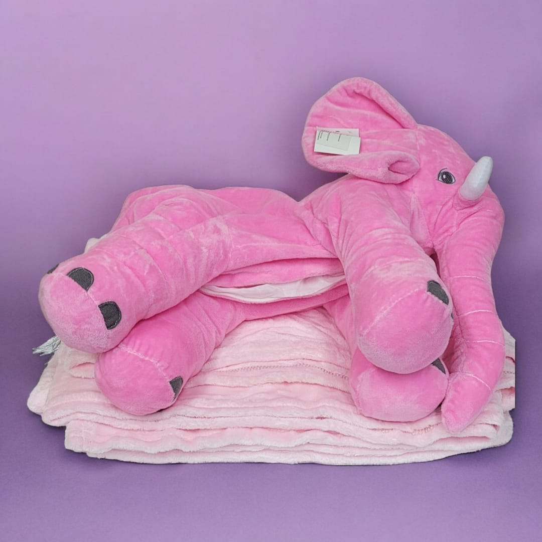 PELUCHE ELEFANTE CON COBIJA INTERNA 40cm🐘