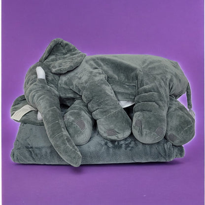 PELUCHE ELEFANTE CON COBIJA INTERNA 40cm🐘